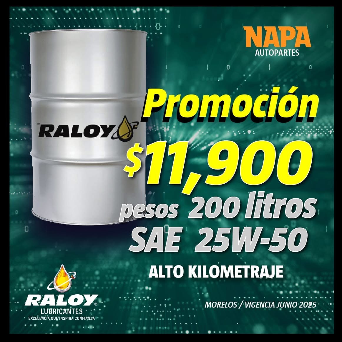 Tambor de lubricante Raloy 200 litros